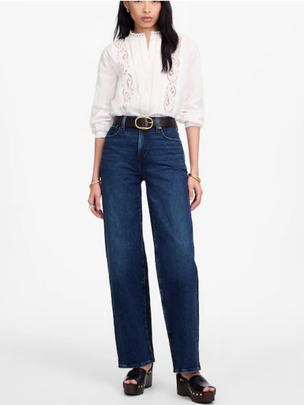 Madewell Perfect Vintage Wide Leg Denim in Nighthawk Wash 27